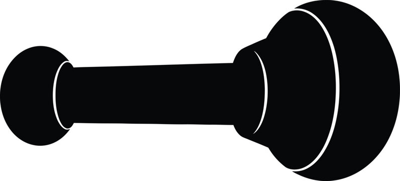 Silhouette vector pestle tool for grinding spices and herbs design