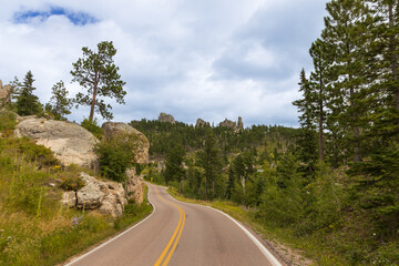 Naklejka premium Scenic Needles Highway, South Dakota