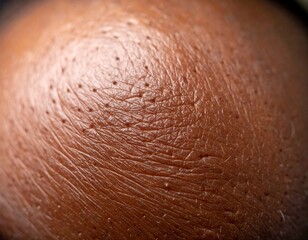 Fototapeta premium Macro close up of dark human skin texture with pores for skincare background