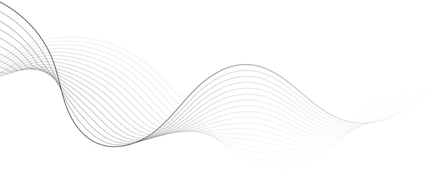 Abstract flowing wave curve lines particles future technology concept paper wave Illustration vector