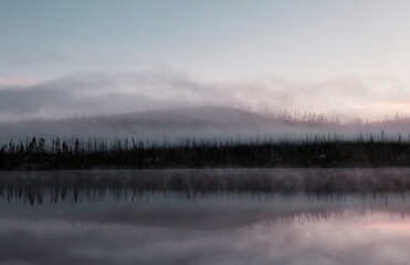 Obraz premium Fog on the lake