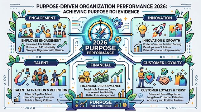 Purpose driven organization performance business infographic
