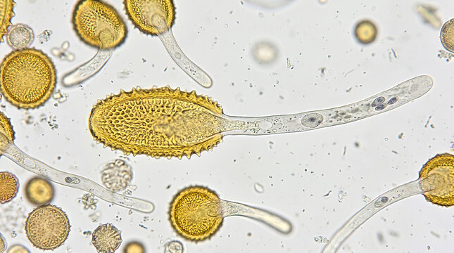 Microscopic observation of pollen grain germination