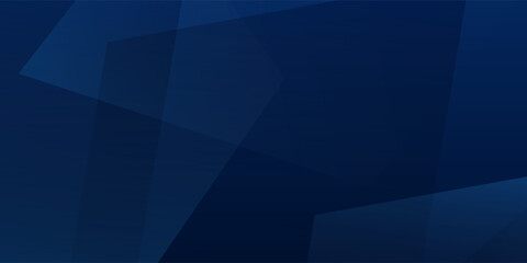 Obraz premium Abstract dark blue geometric background with overlapping transparent polygonal shapes and subtle gradients.