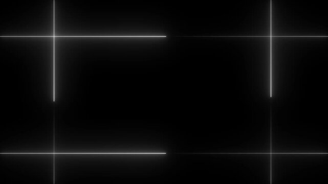 Abstract background with glowing withe neon lines forming a rectangular frame Glowing Lines, Modern, Minimalist Design, Digital Art, Bright,