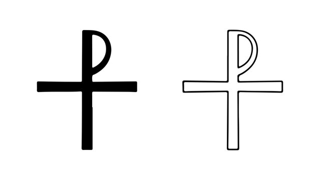 Christian Staurogram Symbol Or Tau Rho Monogram