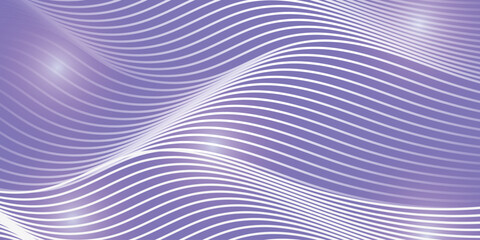 Naklejka premium Abstract wavy lines pattern on light purple background. modern graphic design with elegant flowing curves.