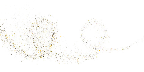 Elegant gold glitter particles with radiant glow, abstract festive background for wedding cards, greeting designs and premium branding compositions. © kleinstock