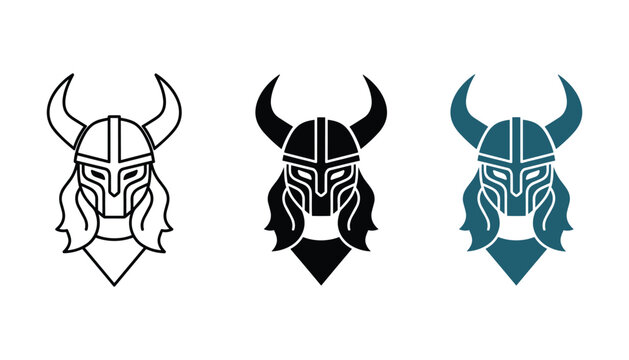 Ancient Norse Viking helmet adorned with prominent horns and flowing hair embodying warrior strength and historical legacy