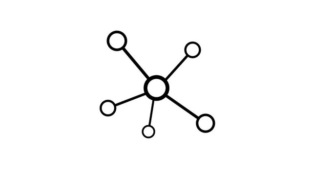 social network icon animation. digital networking concept, digital network marketing icon , networking and connection technology icons.