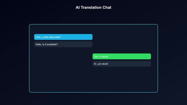 Ai translation chat interface showing real-time multilingual customer support communication