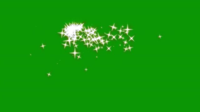 Luxury white glitter sparkles line trail animation on green screen, white glowing starlight glitter sparkle path white twinkling stars line, magical sparkle dust, fairy doodle stars, 4k