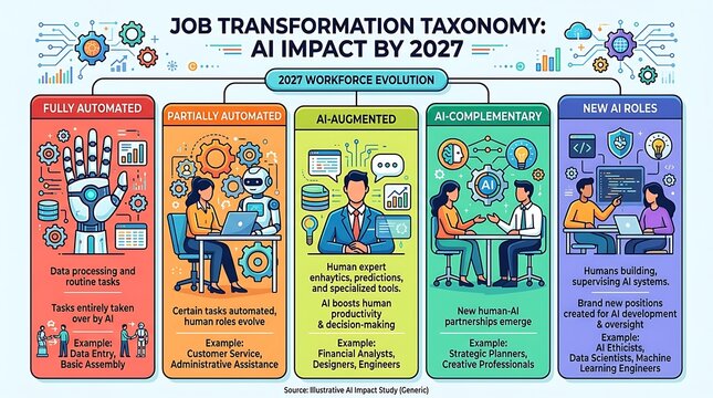Job transformation taxonomy showing artificial intelligence impact