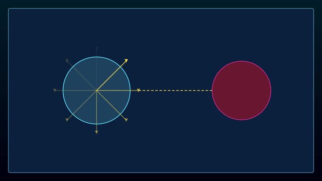 Minimalist abstract motion with rotating compass and pulsing target circle motion minimalist geometry