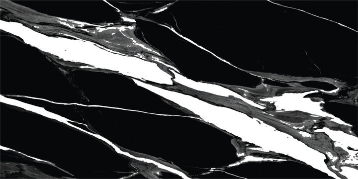 Black marble texture with white veins pattern