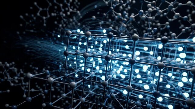 Glowing ions in a crystal lattice, battery energy technology macro