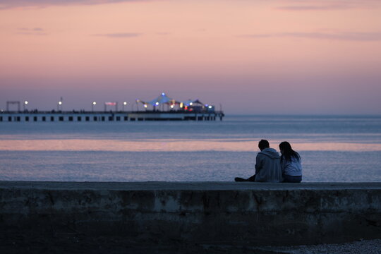 couple at sunset