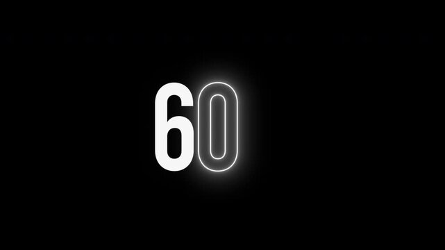 60k text title reveal motion graphic collection of 3 unique variants featuring a dynamic glowing outline and clean lettering for overlays
