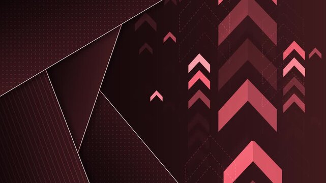 Abstract monochrome geometric chevron background animation