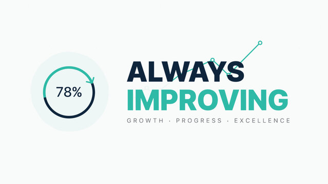Modern business themed continuous growth banner &ndash; Great for performance reviews, self help content, or quarterly corporate reports.