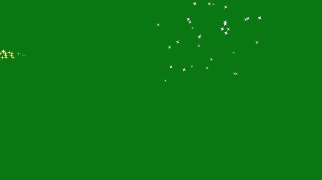 glitter sparkle shine stars trail burst, star sparkle vector doodles, luxury white glitter sparkles,  white twinkling particles animation, twinkling stars shine animation, grren background. 4k vide