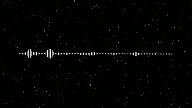 Futuristic audio spectrum visualizer animation with dynamic sound wave bars reacting to music, smooth rhythmic movement, clean modern design, glowing frequency lines,