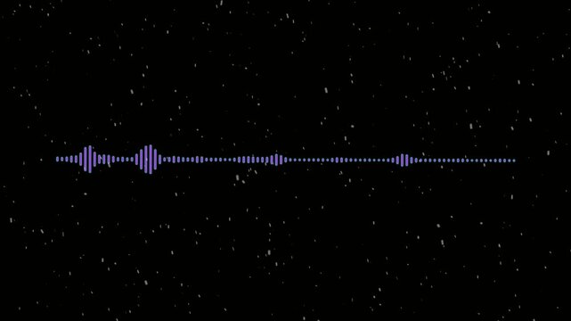 Futuristic audio spectrum visualizer animation with dynamic sound wave bars reacting to music, smooth rhythmic movement, clean modern design, glowing frequency lines,