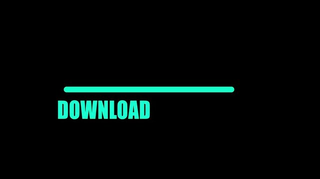 Digital connection DOWNLOAD  bar icon animation . Connection Loading bar connection screen for games, black screen, loading text, pixel art, loading screen animation.