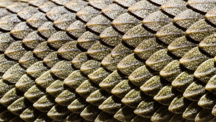 Naklejka premium Snake Scale Pattern Macro Close-Up Reptile Texture Macro Close-Up, Natural Material Background Pattern