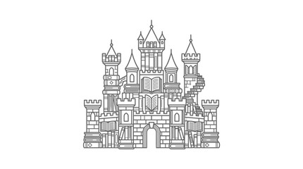 Sandcastle with towers and turrets. © Nay
