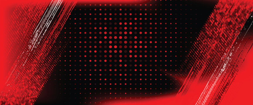 Abstract red and Black Paint banner Stroke Grunge Sports Background