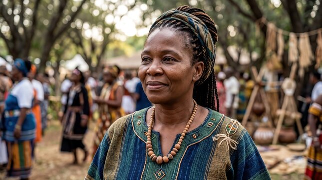 cultural celebration, a proud individual engages in traditional heritage day activities with authenticity