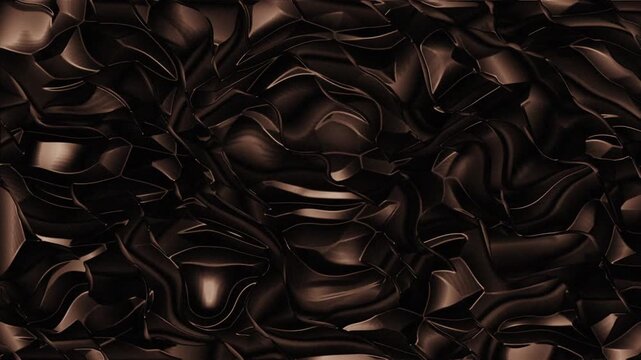 Abstract liquid metallic chocolate brown fluid motion background a high-quality