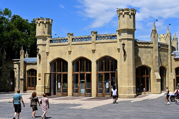 Obraz premium Entrance to the old Narzan gallery in Kislovodsk.