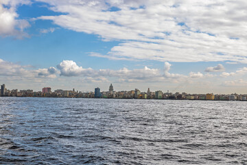 Fototapeta premium Oceanfront view of Havana city. Malecon in Havana
