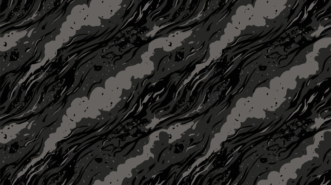 Dark grayscale wavy smoke camouflage pattern.