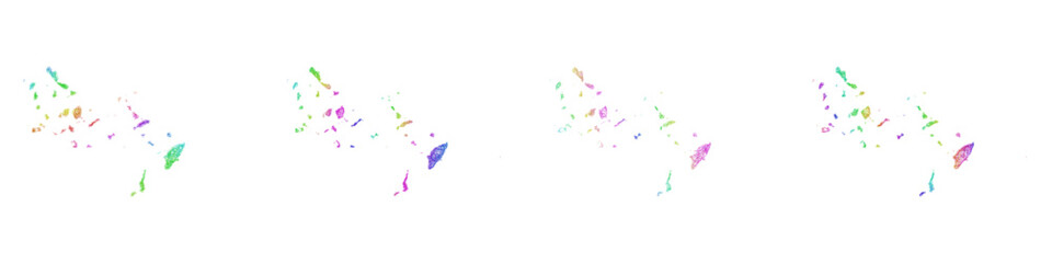 Fototapeta premium Rainbow sketch South Aegean map design set