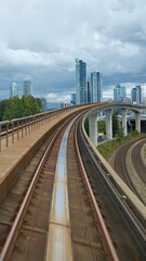 Obraz premium City and Trains