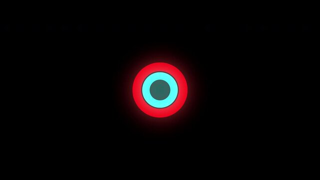 Abstract beautiful two circle frame loading icon background ck animation video. Glowing neon light circle loading icon.