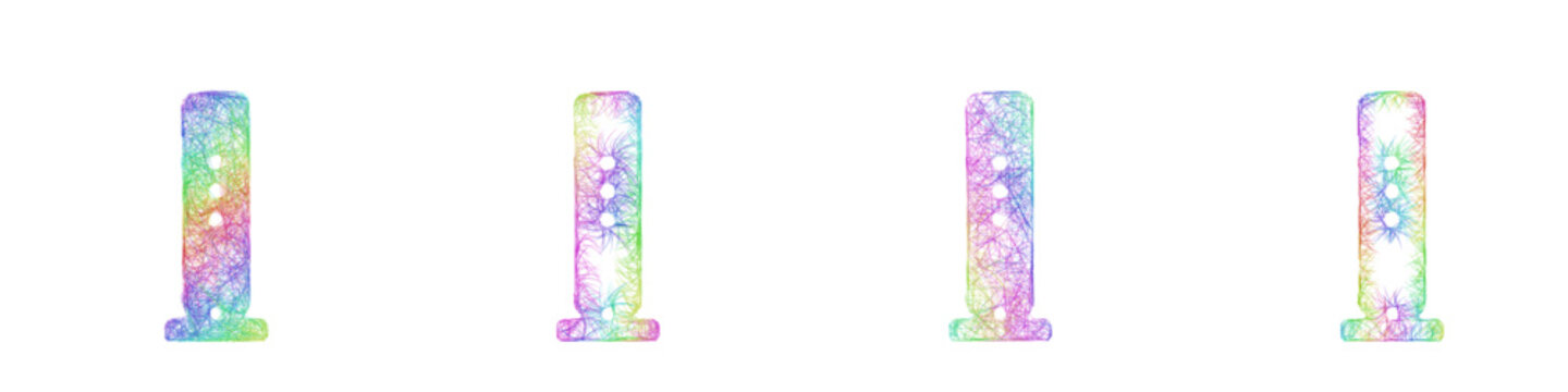 Colorful sketch modem icon design set