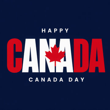 Happy Canada Day Vector Template Design
