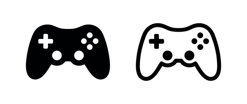 Game controller icon, classic gamepad symbol for gaming and entertainment