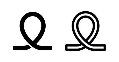 Roller Coaster Loop Icon Vector Black and White Symbol © liubomir118809