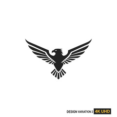 Fototapeta premium Minimalist Eagle Silhouette Logo Icon