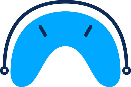 Retainer icon in flat duotone style for dental clinic and healthcare design