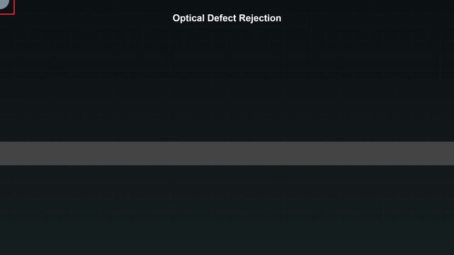 Optical defect rejection interface for industrial control and automated manufacturing systems