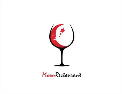 Restaurant Wine Glass logo vector
