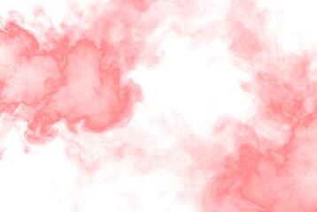 Fototapeta premium Red Smoke Overlay Isolated on Transparent Background