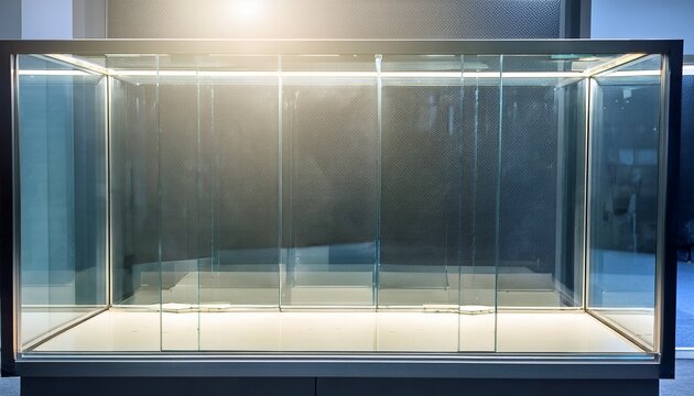 empty window display showcase glass