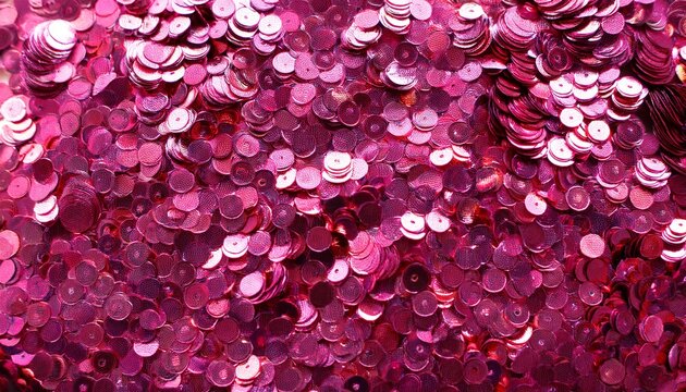 Glitter Background Bright Shiny Pink Sequins Or Paillette